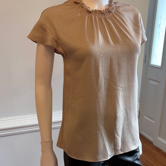 Express Tan Ruffled Blouse - Picture 3 of 7